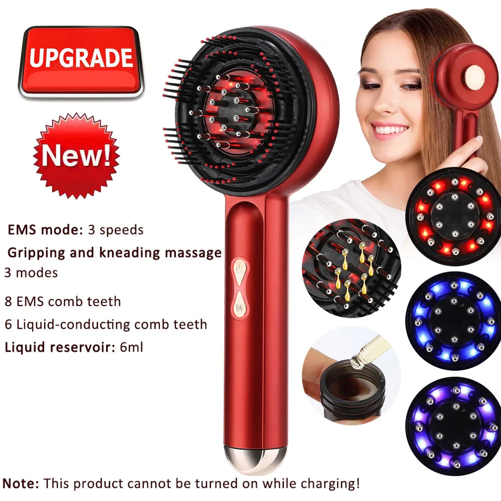 2-in-1 Electric Vibration Scalp Massager & Oil Liquid Applicator