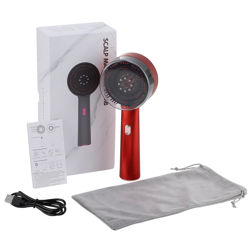 2-in-1 Electric Vibration Scalp Massager & Oil Liquid Applicator