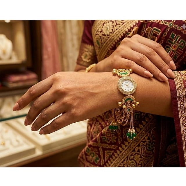 Luxury Boho Bracelet Watch for Women | Gold Plated Tassel Watch | Perfect Gift