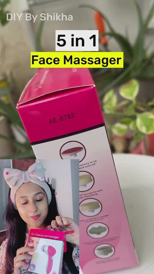 GlowSpin 5-in-1 Facial Cleansing Brush Massager