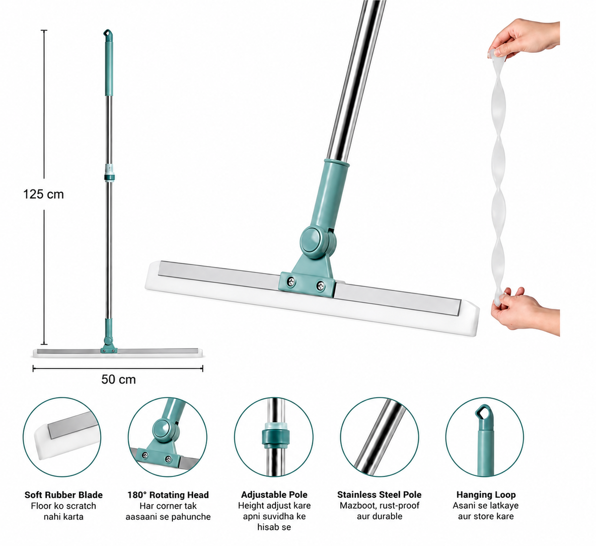 Magic Broom Sweeper for Floor Cleaning (Pack of 1)