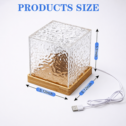 Dynamic Water Ripple Projection Light, USB Portable Night Lamp for Home Decor