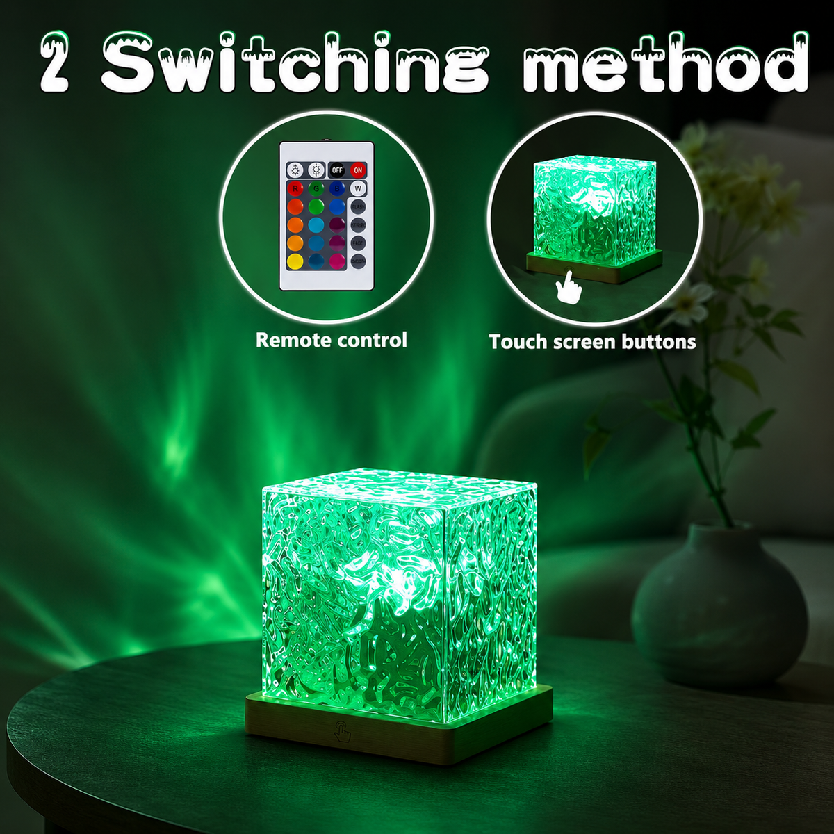Dynamic Water Ripple Projection Light, USB Portable Night Lamp for Home Decor