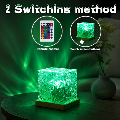 Dynamic Water Ripple Projection Light, USB Portable Night Lamp for Home Decor