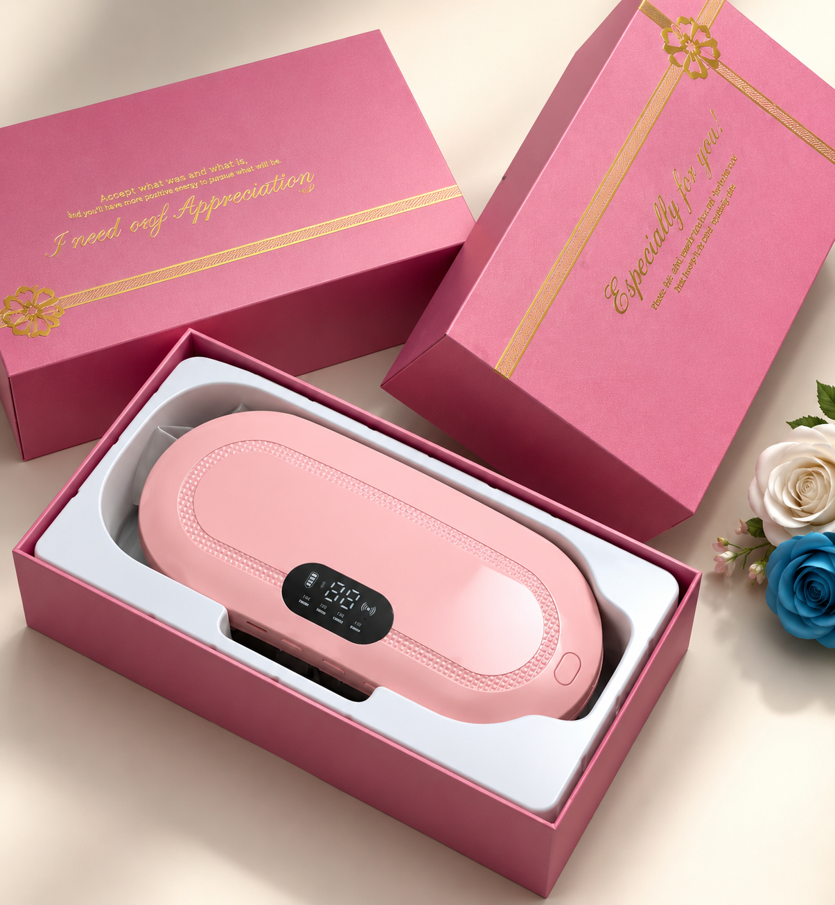 Period Cramp Relief Massager with Heating Pad