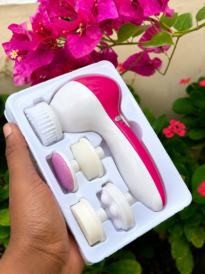 GlowSpin 5-in-1 Facial Cleansing Brush Massager