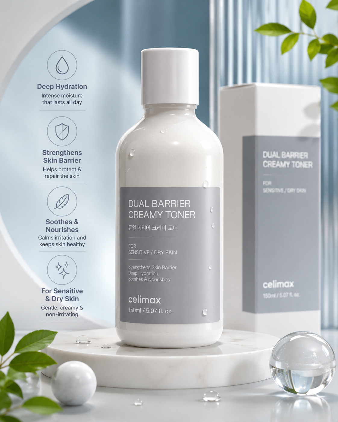 Dual Barrier Creamy Toner|Deep Hydration (150ml)