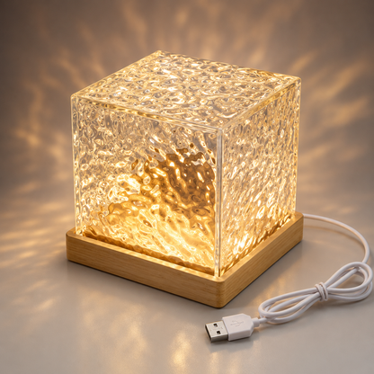 Dynamic Water Ripple Projection Light, USB Portable Night Lamp for Home Decor